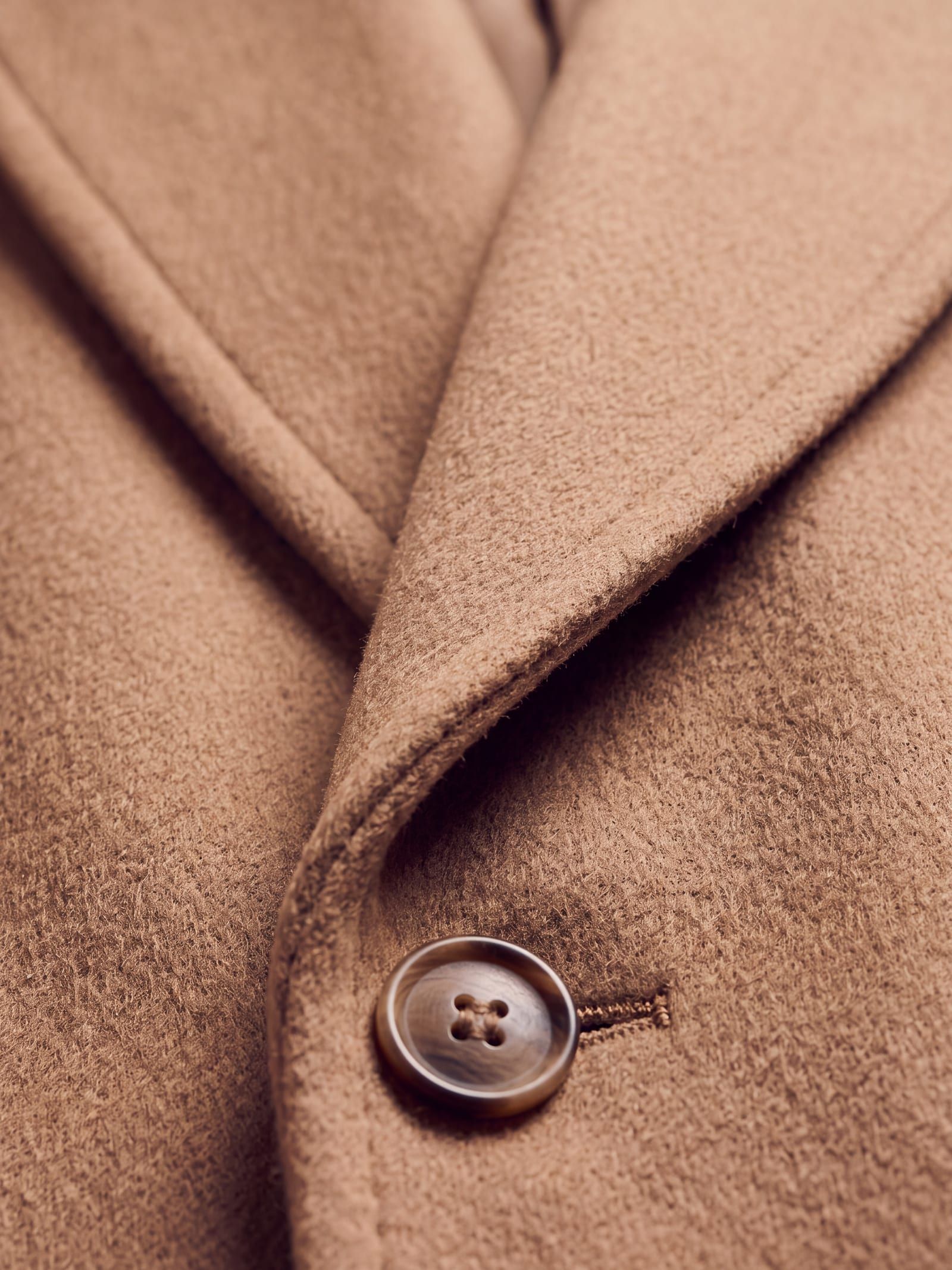 Manteau drap camel — vue 3